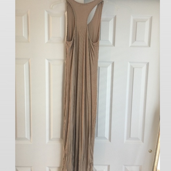 SOLD Taupe Ribbed Racerback Dress - Picture 3 of 3